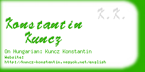 konstantin kuncz business card